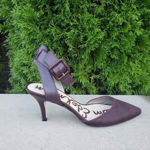 Sam Edelman Calf Hair Ankle Strap Heels Brown 9.5